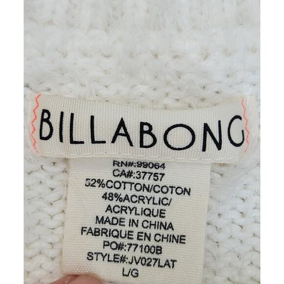 Billabong Sweater Women's L Fuzzy Soft Aztec Tribal Design Knitted Round Neck - Picture 4 of 7